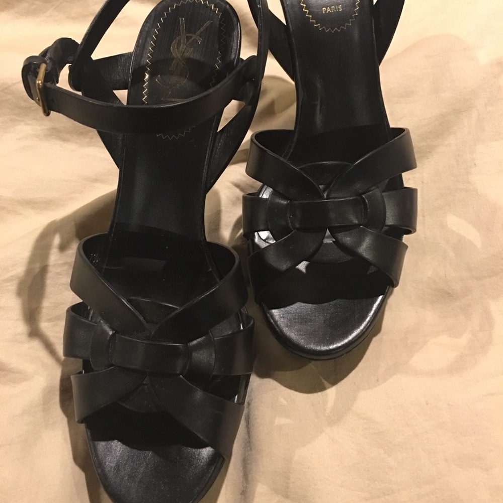YSL tribute leather platform pump